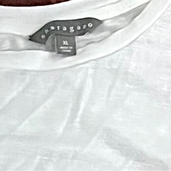 White twist front paisley print flutter sleeve top size XL - Picture 5 of 6